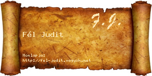 Fél Judit névjegykártya